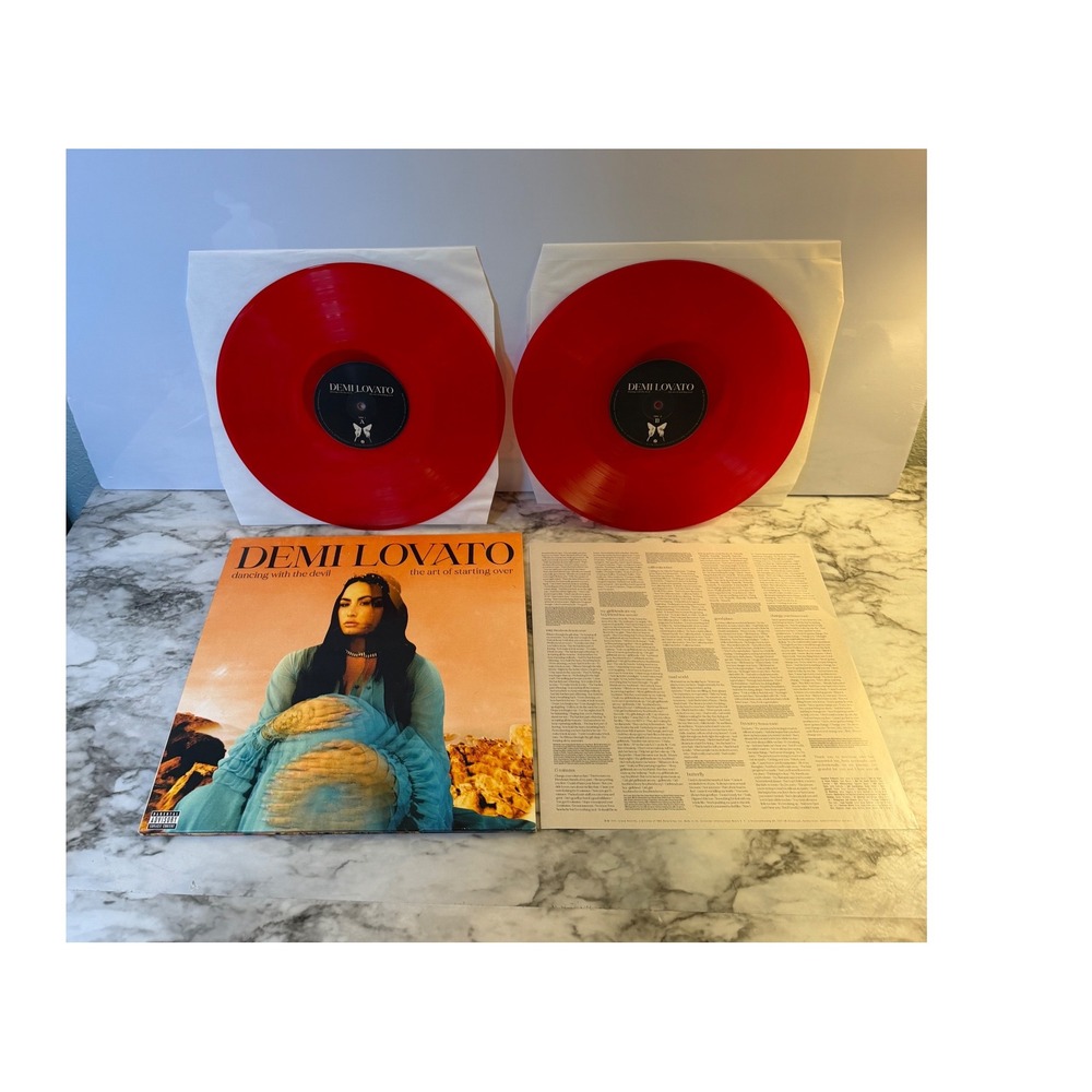 Demi Lovato Dancing with the Devil Art of Starting Over Red 2-LP Vinyl Record